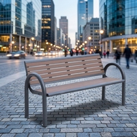 Banc de jardin extérieur moderne avec jardinière intégrée, banc long pour parc commercial, chaise avec pot de fleurs
