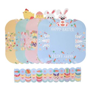 Caja de Regalo Portátil de Pascua con Forma de Conejo y Pollito, Creativa, Azul, Ecológica, con Forro de Esponja, Papel Resistente, Materiales Reciclados, Dulces - Product Image 4
