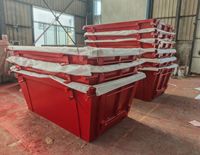 Bennes à déchets en acier haute résistance, lourdes, de 2 à 6 yards cubes, pour la gestion des déchets, benne à déchets, benne à déchets pour chariot élévateur, chargement avant/arrière, couvercles de benne, soudure