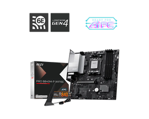Tarjeta Madre MSI PRO B840M-P WIFI6E AM5 mATX, DDR5, LAN de 2.5G, Compatible con CPU AMD Ryzen Serie 7000/8000/9000 - Product Image 1