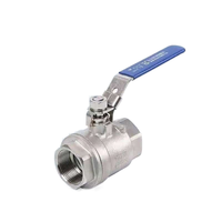 Vanne à boisseau sphérique filetée en acier inoxydable deux pièces DN15-DN50, régulateur de pression d'eau manuel OEM 16/25MPa, garantie 1 an