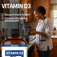 Vitamine D3 500mg Capsules pour Adultes - Renforce le Système Immunitaire Favorise le Développement Osseux 2 Capsules par Portion 60 Capsules au Récipient