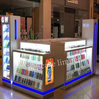 Accessoires pour téléphones portables Présentoir en verre Vitrine Vitrine de réparation de téléphone Centre commercial Kiosque de téléphone portable
