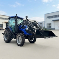 Tracteurs agricoles 4x4 fabriqués en Chine, certifiés CE, avec chargeur frontal, accessoires remplaçables, tracteurs hydrostatiques à vendre