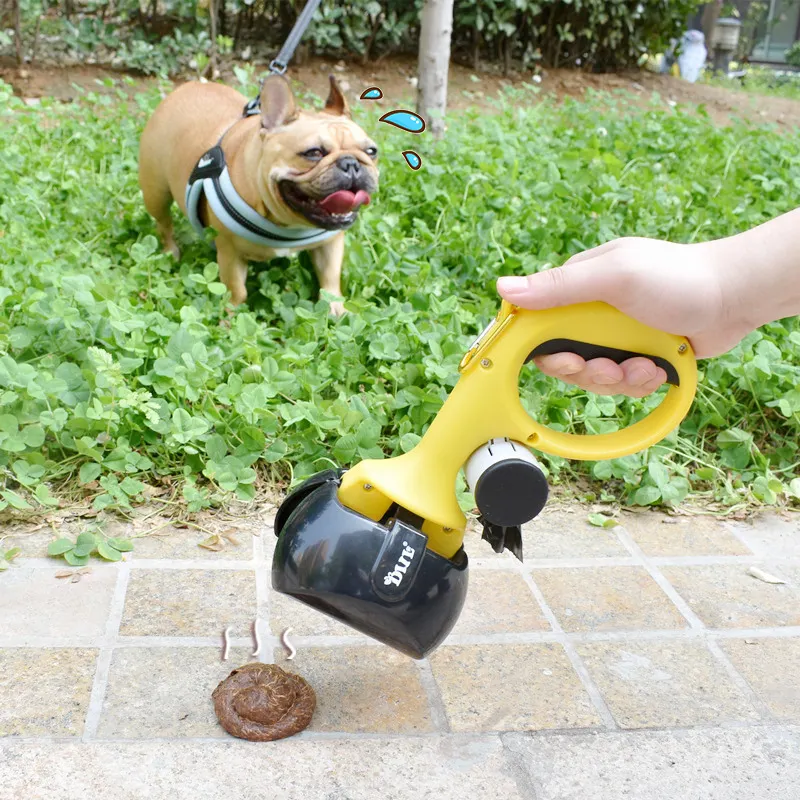 Ramasseur de crottes pour animaux de compagnie en plein air, distributeur de sacs de crottes pour chiens, pelle de crottes pour animaux de compagnie avec sacs en plastique