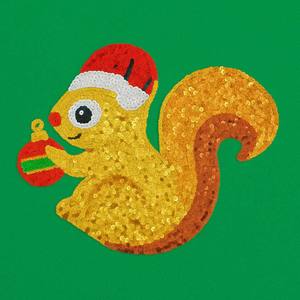 Parche de hierro con lentejuelas de bola de nieve brillante dorada para mitones, accesorios de ropa de moda con Material de lona de PVC - Product Image 3