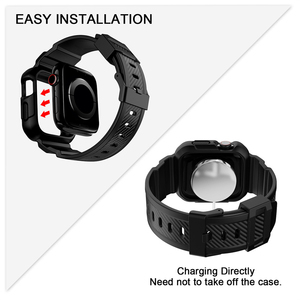 Banda deportiva resistente a prueba de golpes integrada de TPU con funda protectora para <span class=keywords><strong>Apple</strong></span> <span class=keywords><strong>Watch</strong></span> 45/44/42/41/40/38mm <span class=keywords><strong>Serie</strong></span> 9/8/7/<span class=keywords><strong>6</strong></span>/5/4/3/2/1/<span class=keywords><strong>SE</strong></span> - Product Image 3