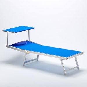 Chaise longue pliante traditionnelle facile à transporter, en métal et aluminium, pour extérieur, patio, bord <span class=keywords><strong>de</strong></span> piscine, inclinable, pour bronzer - Product Image 4
