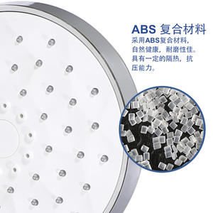 Cabezal de Ducha Superpotente con 4 Velocidades, Juego de Ducha de Lluvia y Masaje, Rociador Superior Redondo, Material ABS - Product Image 1