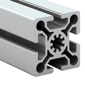 50x50铝6063银阳极氧化t形槽5050铝型材，用于自动生产线