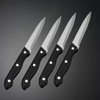 Ensemble de couteaux à steak dentelés en acier inoxydable pour cuisine, restaurant, camping, vaisselle, matériau métallique