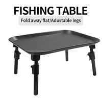 Mesa de Pesca de Plástico Ligera para Carpa y Pesca de Fondo con Soporte para Cebo