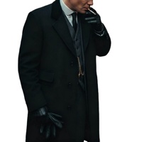 Manteau long en laine tricotée pour homme, simple boutonnage, écologique, respirant, de haute qualité, fabriqué en Chine