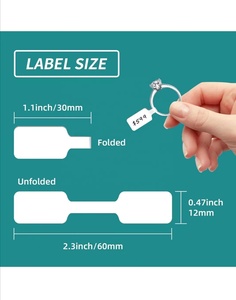 Etiquetas Autoadhesivas Blancas para Joyería, Etiquetas de Precio para Barras de Pesas, Adecuadas para Exhibir Pulseras, Anillos y Ropa - Product Image 3