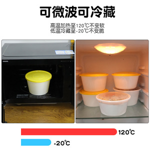 Disposable <b>Plastic</b> Round Bowl With Lid Food Grade Microwave Safe Takeout <b>Storage</b> Container - Product Image 5
