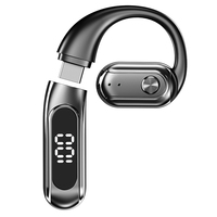 Headset Bisnis Nirkabel Ear-Hook dengan Suara Direksional Berputar, Baterai Ganda yang Dapat Ditukar, Tampilan Digital JL ANC BT 5.5