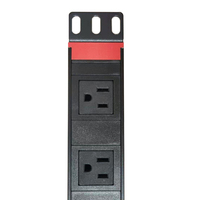 Fixation d'armoire Unité de distribution d'alimentation PDU 6 voies Montage en rack PDU américain 125V 15A Prise USA 6 ports