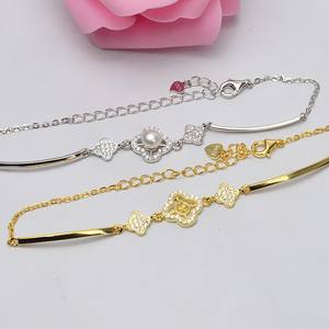 S925 Silver Bracelet for Women with Lucky Grass Flower Hand Rope Design 5.5-6.5 Pearl DIY <b>Jewelry</b> Accessories Empty <b>Tray</b> 539 - Product Image 5