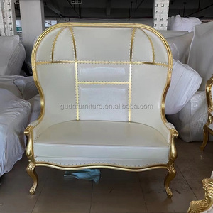 Nueva venta al por mayor nuevo diseño oro real rey <span class=keywords><strong>Luis</strong></span> II silla resina apilable Silla de fiesta - Product Image 3