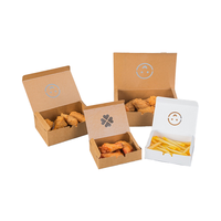 Vente en gros d'usine de paquet de nourriture rapide snack chips boîte de poulet frit boîte de hamburger en papier emballage en carton personnalisé pour les aliments
