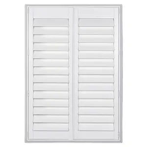 Real Wood Basswood Plantation Shutter Colonial Style Louvers Wooden Plantation Shutter For Window Outdoor