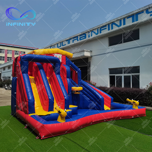 Combo Bơm Hơi Trượt Đôi Phổ Biến Trượt Bouncer Nhiều Màu Sắc Cho Trẻ Em Bể Bơi Trượt Lâu Đài Nhảy Bơm Hơi Ba Trượt - Product Image 2