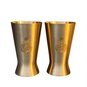 King Classic <b>Copper</b> <b>Glass</b> Martini Cocktail Cup Rose Gold Goblets Travel Mugs Giveaways Stocked Delhi - Product Image 1
