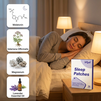Patchs Transdermiques Intuo pour le Sommeil à la Mélatonine, Lavande et Valériane – Améliore la Qualité du Sommeil – Marque Privée Personnalisée