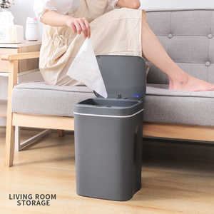 Papelera inteligente con sensor automático, cubo de basura de plástico para cocina, nórdica - Product Image 1