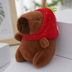 En STOCK nuevo caliente suave lindo Kawaii peluches Animal hámster Capybara llavero <span class=keywords><strong>Capibara</strong></span> Capybara peluche llavero - Product Image 5