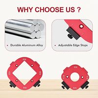 2 packs de gabarits de rayon de toupie, gabarit d'arrondi de toupie en alliage d'aluminium de qualité supérieure pour le travail du bois