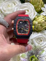 Montre mécanique automatique de luxe pour homme, de marque haut de gamme, avec tourbillon, boîtier en fibre de carbone, design haut de gamme, style hip-hop