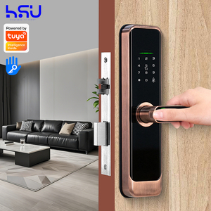 Digitaal slim deurslot met code, houten klein elektronisch mini vingerafdruk slot, houten beveiligingsdeurgreep slot - Product Image 1