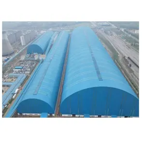 High Quality Prefab Steel Structure Bolt Ball Space Frame Roof Bulk Cargo Warehouse Coal Storage Construction