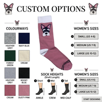 Chaussettes Jacquard Confortables pour Femmes, Motif Chien, en Coton Peigné Tricoté, Couleurs Personnalisées de Haute Qualité, Idéales pour le Quotidien Printanier