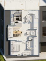 Villa modulaire préfabriquée en structure légère en acier moderne pour hôtel, appartement, 2 étages, résistance au vent de 180 mph, sécurité et qualité