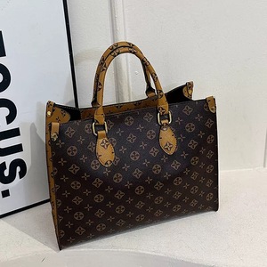 Bolso de mano vintage con bloques de color floral, bolso de gran capacidad, estilo minimalista europeo americano - Product Image 2