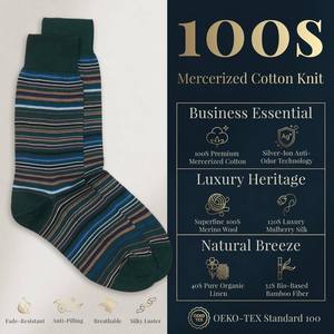 <span class=keywords><strong>Calcetines</strong></span> de Vestir Personalizados para <span class=keywords><strong>Hombre</strong></span>, de Lujo, Mezcla de Algodón, Antibacterianos, Transpirables, Tejido Fino, para Otoño, <span class=keywords><strong>con</strong></span> Logotipo Personalizado - Product Image 2