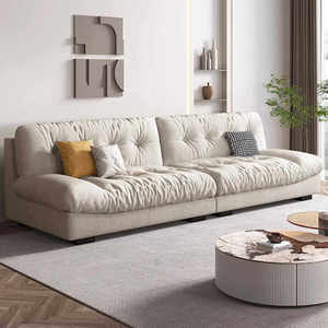 Canapé crème, canapé en tissu nordique, canapé design italien, ensemble de canapés lounge, canapé moderne de luxe pour salon, canapé européen - Product Image 1