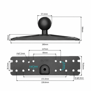 Soporte Electrónico Marino Velpaw de 2.25 Pulgadas Tamaño D con Brazo de 33 cm de Largo para Sondas de Pesca Grandes, GPS y Chartplotter - Product Image 3