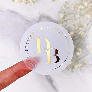 ขายส่งที่กำหนดเองการพิมพ์ม้วน Matt ฉลากโปร่งใส CLEAR Gold ฟอยล์ Self Adhesive ส่วนตัวสติกเกอร์ - Product Image 1