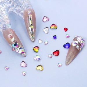 50 pcs/pack galvanoplastie AB couleur coeur lune verre sac <span class=keywords><strong>Nail</strong></span> <span class=keywords><strong>Art</strong></span> fond plat strass pour <span class=keywords><strong>Nail</strong></span> <span class=keywords><strong>Art</strong></span> bricolage - Product Image 2