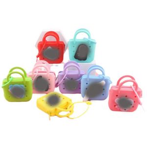 Children's Jelly Silicone Bag Colorful DIY square <b>Coin</b> <b>Purse</b> School Tour Beach Bag - Product Image 5