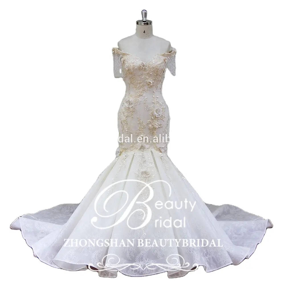 XF17062 Original design classic mermaid sweetheart beaded lace up wedding dress 2021