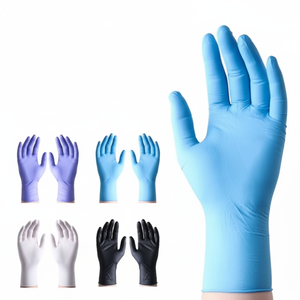 ถุงมือทางการแพทย์ถุงมือถุงมือแบบใช้แล้วทิ้งถุงมือไนไตรล์แบบหลวมปลอดภัยคุณภาพสูงผสมผง - Product Image 1