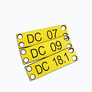 Tùy chỉnh màu sắc đôi năng lượng mặt trời nhãn Bộ dụng cụ nhựa số thay đổi khắc số tên nơi nhãn - Product Image 1