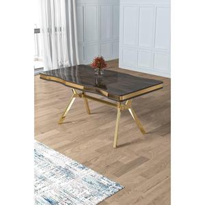 Pre serie 90x160 pannello laccato antracite Gold gamble Set 6 sedie cappuccino