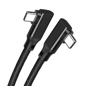 Cable de conexión USB C a Type-C de doble codo a 90 grados, USB3.2 GEN 2, 100W, 20Gbps, 4K 60HZ <span class=keywords><strong>para</strong></span> auriculares VR <span class=keywords><strong>Oculus</strong></span> Quest2, 5M, 3M, 2M, en stock - Product Image 2