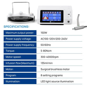 Touchscreen Led Tandheelkundige Botbehandeling Implantaatmotor Plus Multifunctioneel Voetpedaal Voor Tandheelkundige Orthopedische Chirurgie - Product Image 2