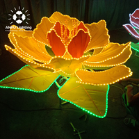 Dynamic Rose Motif RGBW Lampe pour Fêtes de Mariage Festive Paysage Extérieur Éclairage Lumineux Fleur Plaza Décorations
